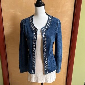 Embroidered Denim Jacket selling as a set.